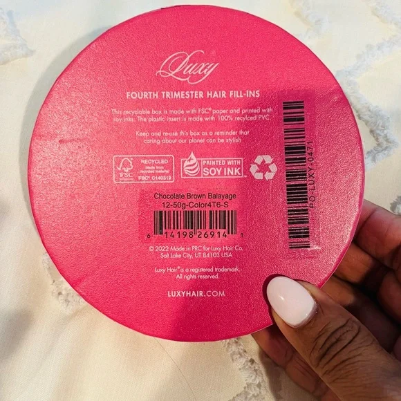 Luxy Hair Extensions Fourth Trimester Fill-Ins 12” Chocolate Brown Balayage - Picture 4 of 5